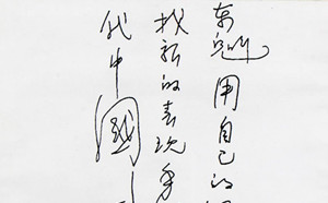 书画大师吴冠中先生为画展题字